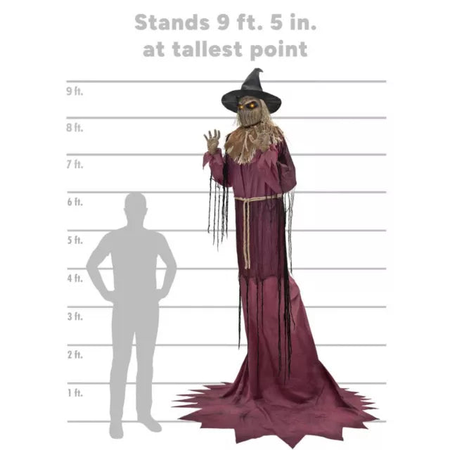9 Ft 5 In Sinister Straw Man Animatronic