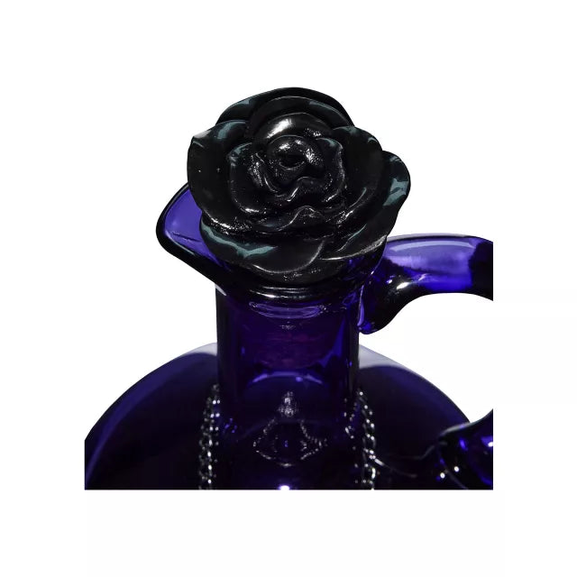 Purple Gothic Glass Rose Decanter