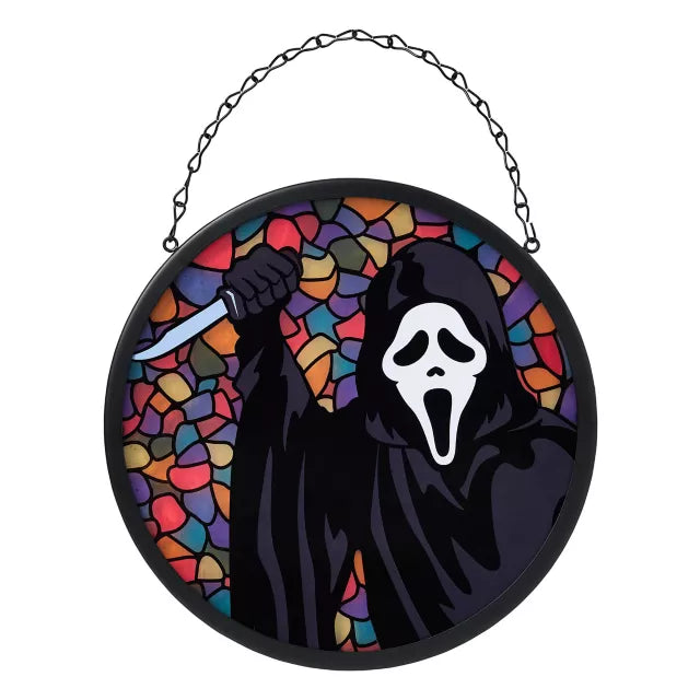 Ghost Face Stained Glass Suncatcher