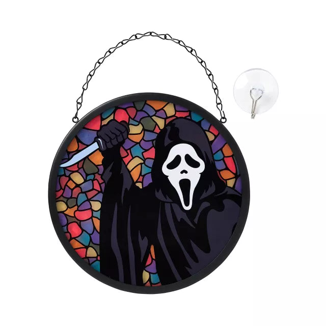 Ghost Face Stained Glass Suncatcher