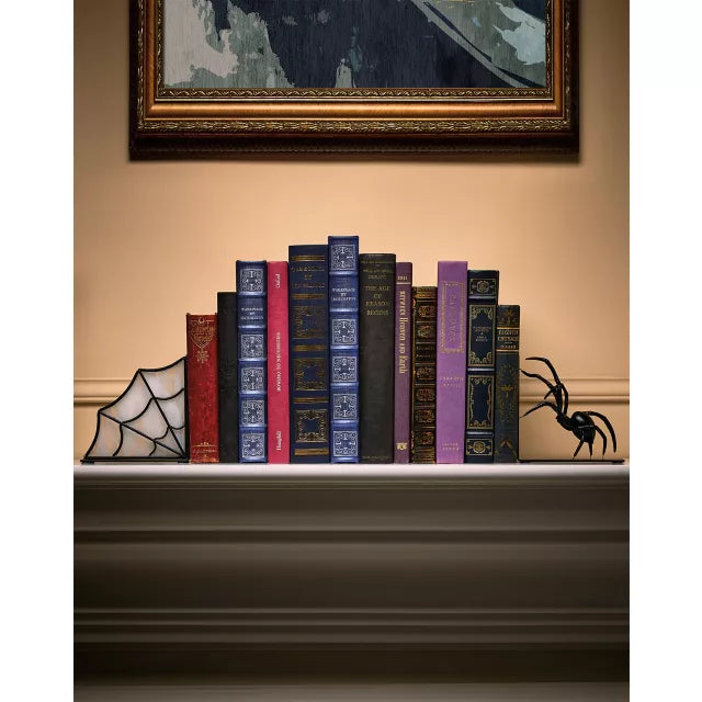 Enchanted Spider and Web Bookends