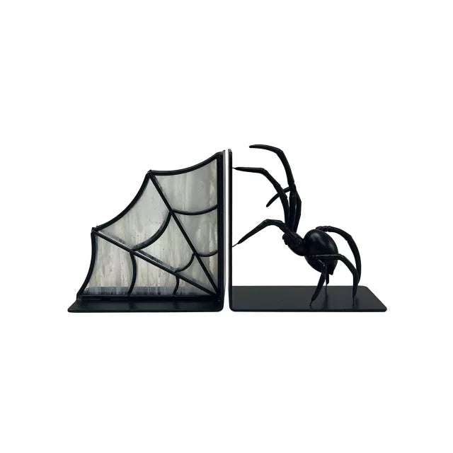 Enchanted Spider and Web Bookends