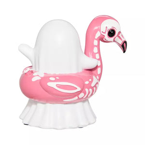 Summerween Ghost Flamingo Float Tabletop Statue