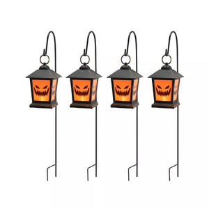 Light-Up LED Jack-O-Lantern Pathway Markers