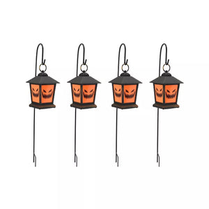 Light-Up LED Jack-O-Lantern Pathway Markers