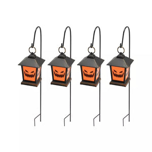 Light-Up LED Jack-O-Lantern Pathway Markers