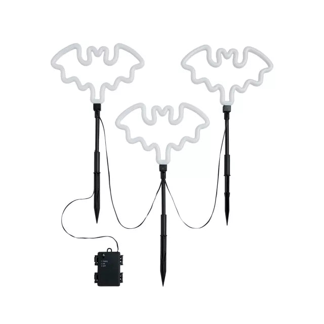 Multi-Pack Light-Up Bat Pathway Markers - 3 Pack
