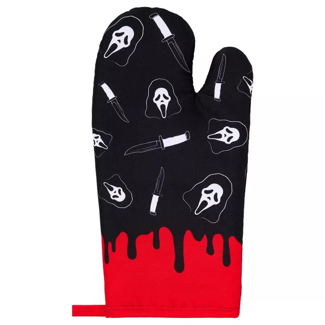 Ghost Face Oven Mitt and Pot Holder Set