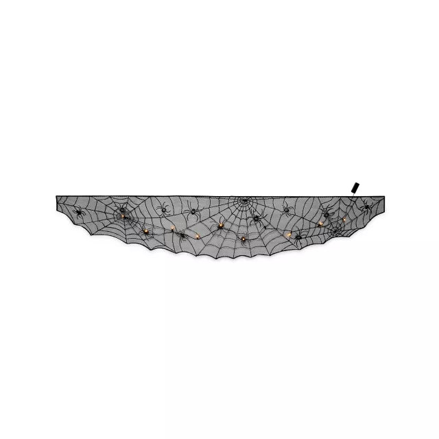Light-Up Spider Mantel Cover