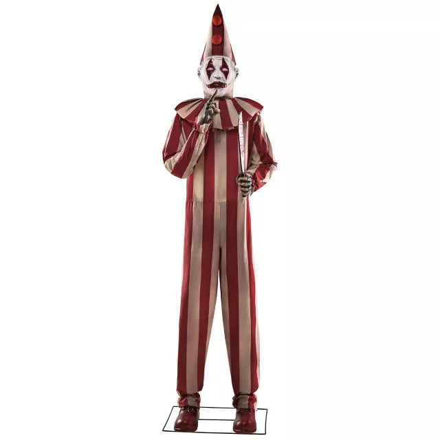 6 Ft 9 In Silent and Deadly Clown Animatronic